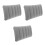 3Pièces Oreillers Gonflables PVC Camping Portable Support Dorsal Gris 5