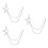 3Pcs Silver Gothic Punk Jeans Trousers Wallet Key Chains for Men 4