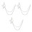 3Pcs Silver Gothic Punk Jeans Trousers Wallet Key Chains for Men 3