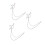 3Pcs Silver Gothic Punk Jeans Trousers Wallet Key Chains for Men 8