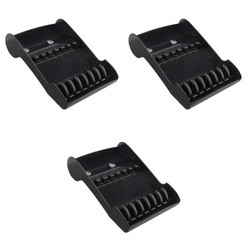 3Pcs Hair Scissors Storage Black - Practical Salon Tools Organizer 1