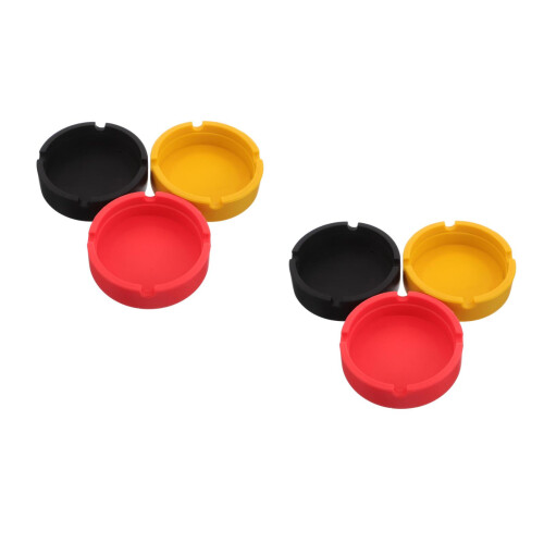 6Pièces Porte-Cendres Silicone Résistant Multi-Usage Home Hotel Bureau 2