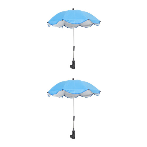 2Pièces Parasol Clip Pour Chaise Poussette Polyvalent 2