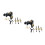 2Sets Woodwork Drilling Locator Black Aluminum Punching Location Tool 3