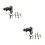 2Sets Woodwork Drilling Locator Black Aluminum Punching Location Tool 4