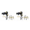 2Sets Woodwork Drilling Locator Black Aluminum Punching Location Tool 6