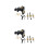 2Sets Woodwork Drilling Locator Black Aluminum Punching Location Tool 8