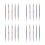 20Pièces Ensemble Outils Métalliques Nail Art Dotting Pen Multicolor Double 8