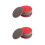 40Pcs Bowling Ball Maintenance Kit Red Sponge Sanding Pads Set 5