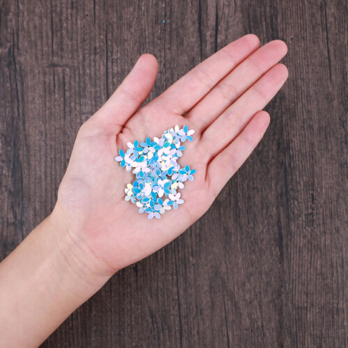 800Pièces Fleurs Bleues Sequins Patchs Couture Vêtements DIY 1