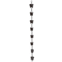 2St Decoratieve Zwarte Regenketting Aluminium Ketting Voor Regenafvoer