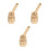 3Pcs Durable Brass Fountain Nozzles Golden Adjustable 8