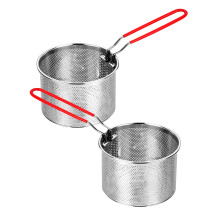 4Pcs Round Wire Mesh Fry Basket for Deep Frying Boiling and Serving