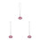 3Pièces Suspension Strass Décor Rétroviseur 5