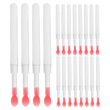 60Pièces Kit Pinceaux Silicone Rouge Étui Verre Aluminium