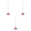 3Pièces Suspension Strass Décor Rétroviseur 8
