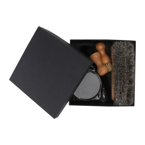 2Ensembles Kit Nettoyage Chaussures Cuir Crème Et Brosse