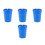 4Pièces Cendrier Auto Portable Bleu Plastique Compact Pour 10