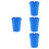 4Pièces Cendrier Auto Portable Bleu Plastique Compact Pour 4