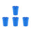 4Pièces Cendrier Auto Portable Bleu Plastique Compact Pour 8