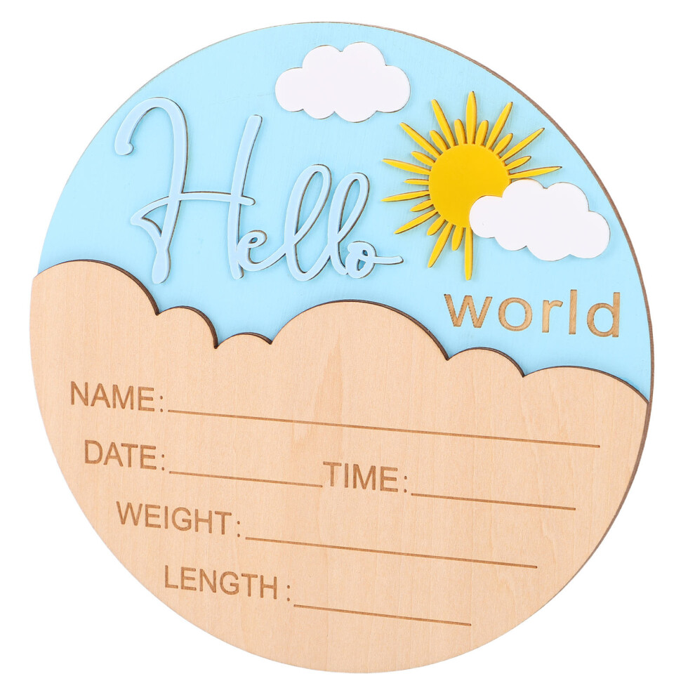 2Pcs Wooden Baby Photography Props Newborn Welcome Signs Aboofan