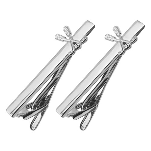 10Pièces Clips De Cravate Argenté En Cuivre Durable Et 1