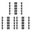 48Paires Rc Caoutchouc Noir Accessoires DIY 8