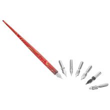 1Set & Roestvrijstalen Dip Pen Set Voor Kalligrafie En Tekenen