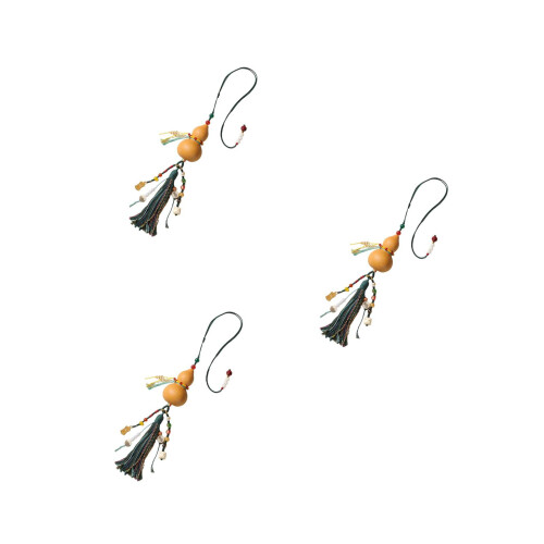 3Pièces Porte- Pendentif Gourde Chinoise Pompon 2