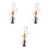 3Pièces Porte- Pendentif Gourde Chinoise Pompon 4