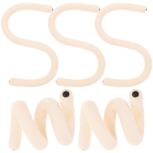 20Pcs Adjustable Beige Hooks for Storage Bendable Door Hanging Rack 1