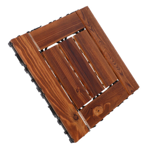 3Pièces Tuiles Bois Vissé Patio Balcon Design Renforcé 2