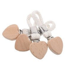 8Pcs Multipurpose Beige Wood Rope Towel Holder Clips for Home