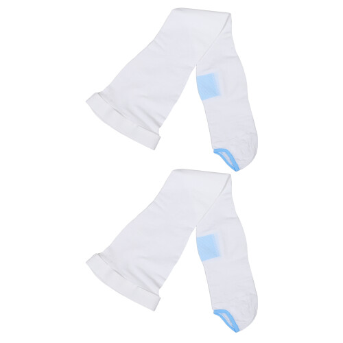 3Paires Compression Blanches Longues Pour Voyage Bureau 2
