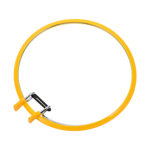 2Pcs Smooth Surface Yellow Round Embroidery Hoops for Craft Projects 1
