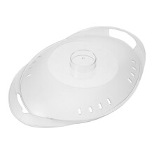 2Pcs Transparent Plastic Steamer Covers Heat Resistant Lid for Kitchen