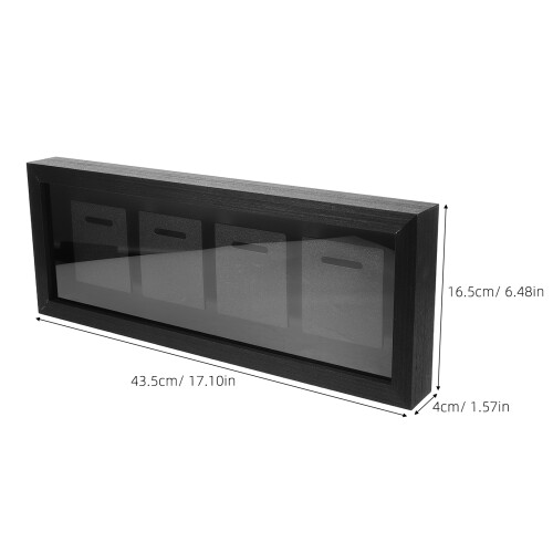 Solid Wood Medal Display Frame Black for Running Medal Storage 1