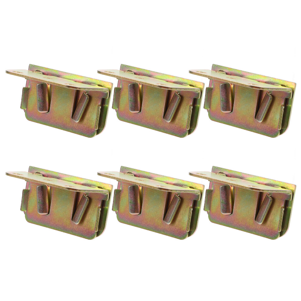 12Pcs Bed Rail Connector Brackets Thickened Iron Hinge Buckle Orange 3641285539709