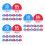 30Pairs Water Caution Signs Round Acrylic Hot Cold Indicators 8