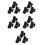 15Pcs Universal Microphone Clip Large Spring Clamp Black Plastic 3