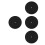 4Pcs Black Acrylic Rotating Display Base Stable 360 Turntable 4