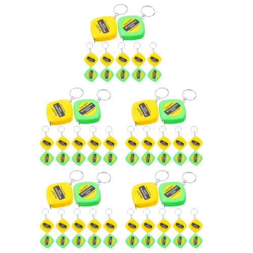 60Pcs Portable Retractable Measuring Tape with Keyring Assorted Colors 2