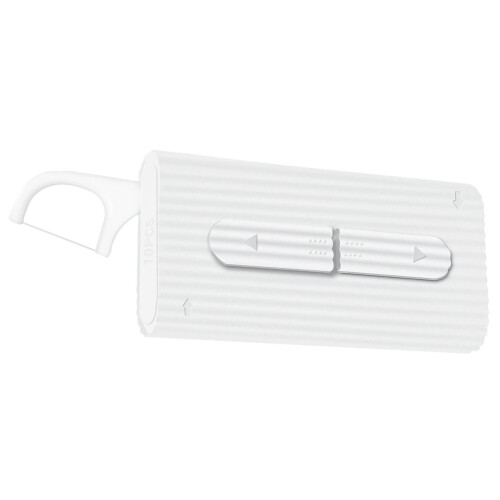 1Set White Floss Pick Holder Dispenser for Professional Teeth Cleaning