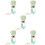 5Pcs Light Green Makeup Brushes Travel Size Blush 10
