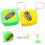 60Pcs Portable Retractable Measuring Tape with Keyring Assorted Colors 9