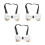 3Pcs White Formal Bow Ties for Men Adjustable Polyester Metal Accent 5