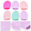 18Pcs Reusable Silicone Brush Cleaning Mat for Beauty Tools Assorted 11