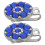 8Pcs Lightweight Blue Golf Hat Clips Crystal Ball Markers 3