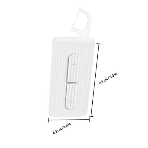 1Set White Floss Pick Holder Dispenser for Professional Teeth Cleaning 1