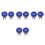 8Pcs Lightweight Blue Golf Hat Clips Crystal Ball Markers 8